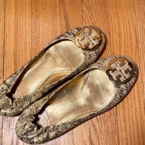 Tory Burch Reva Snakeskin Ballet Flats